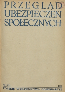 Przegląd Ubezpieczeń Społecznych : 1957, nr 5