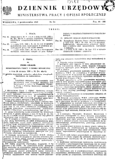 Dziennik Urzędowy Ministerstwa Pracy i Opieki Społecznej : 1950, nr 14
