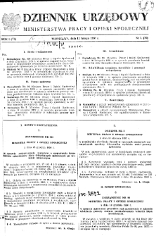 Dziennik Urzędowy Ministerstwa Pracy i Opieki Społecznej : 1957, nr 1