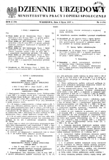 Dziennik Urzędowy Ministerstwa Pracy i Opieki Społecznej : 1957, nr 5