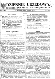 Dziennik Urzędowy Ministerstwa Pracy i Opieki Społecznej : 1957, nr 7