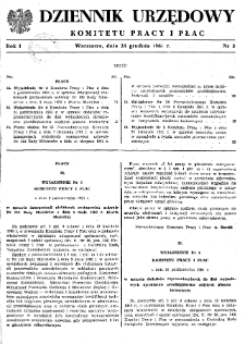 Dziennik Urzędowy Komitetu Pracy i Płac : 1961, nr 3