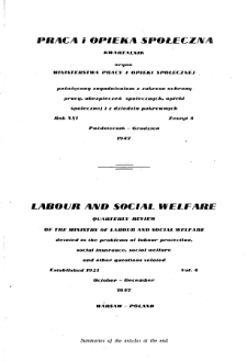 Praca i Opieka Społeczna : 1947, nr 4