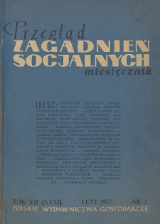 Przegląd Zagadnień Socjalnych : 1957, nr 2
